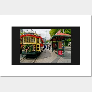 Christmas Tram - Christchurch New Zealand Posters and Art